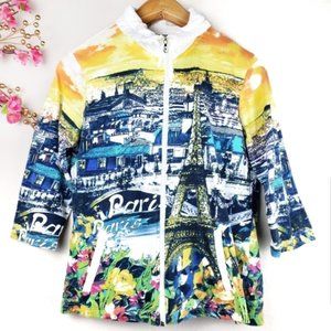 Onque Casual Torre Eiffel Paris zip jacket medium
